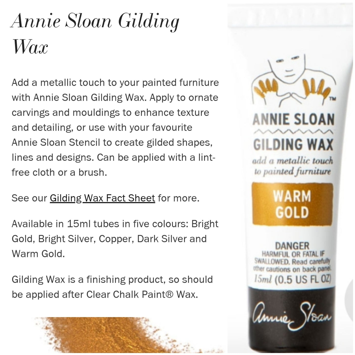 ANNIE SLOAN GILDING WAX