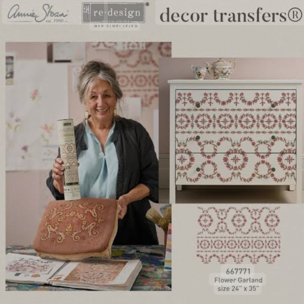 DECOR TRANSFER®  - ANNIE SLOAN - FLOWER GARLAND