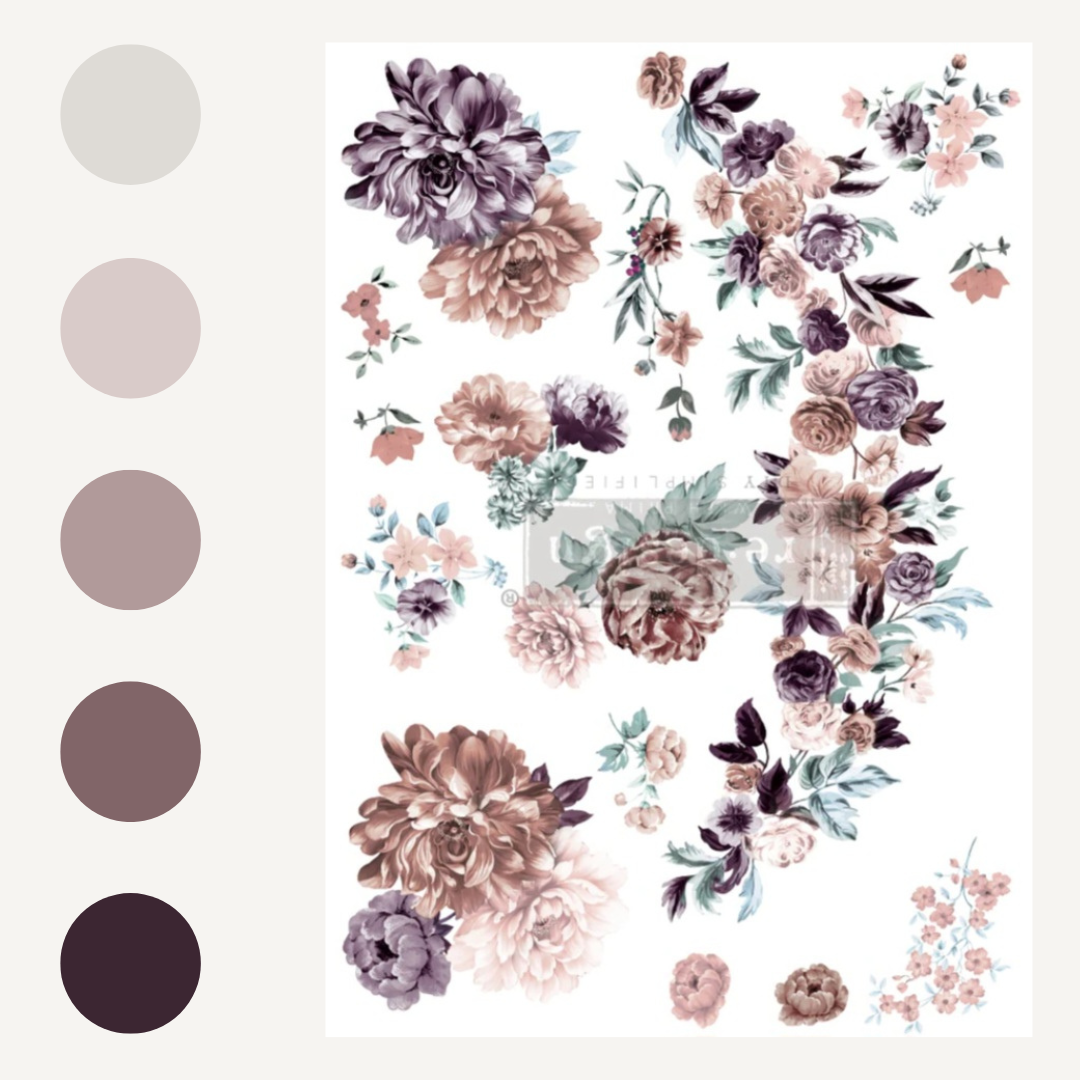 DECOR TRANSFER® - BURGUNDY ROSE GARDEN