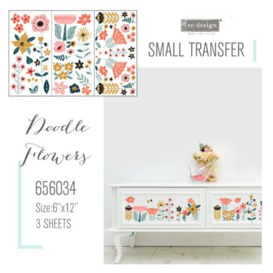 SMALL DECOR TRANSFER® - DOODLE FLOWERS