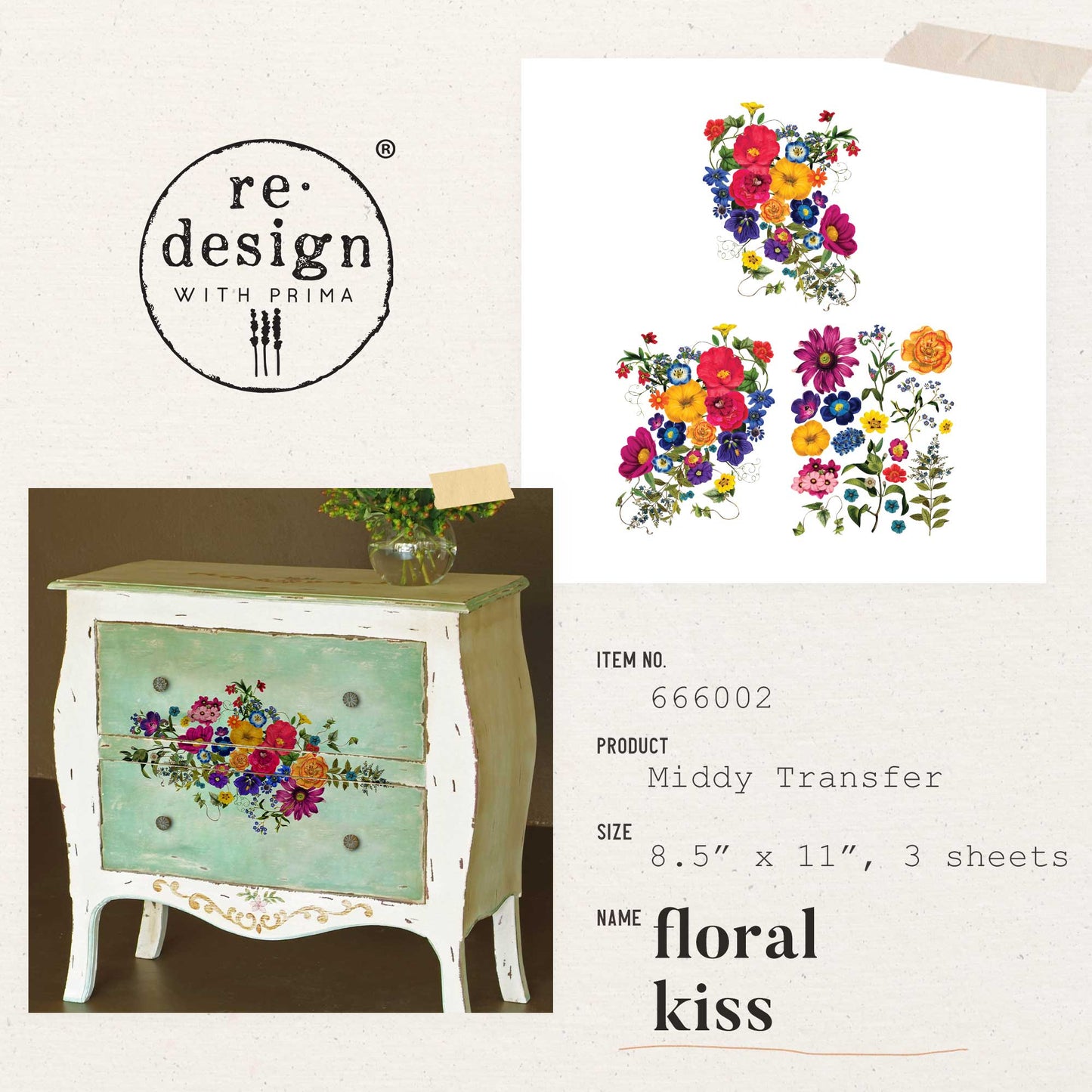 MIDDY DECOR TRANSFER® – FLORAL KISS