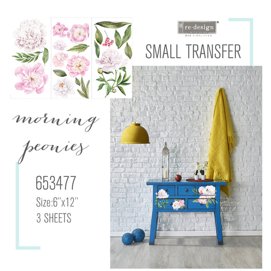 SMALL DECOR TRANSFER® - MORNING PEONIES